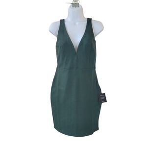 LULU'S Emerald Green Perfect Pick Bodycon Dress Size L